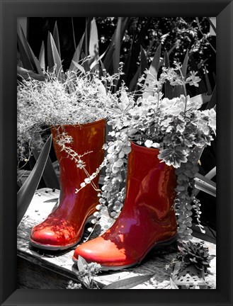 Framed Rain Boots Print