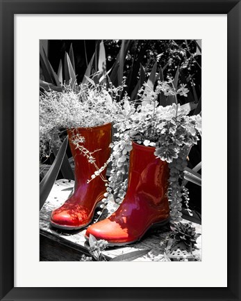 Framed Rain Boots Print