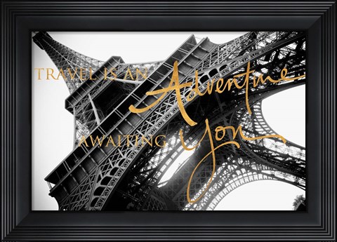 Framed Travel is an Adventure Print