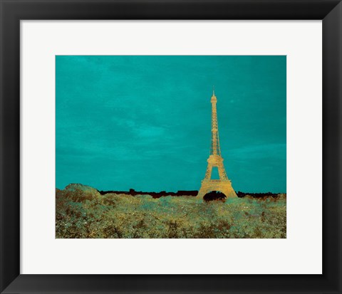 Framed Teal Paris Print