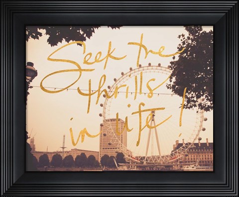 Framed Seek Thrills In Life Print