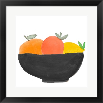 Framed Fruit Bowl II Print