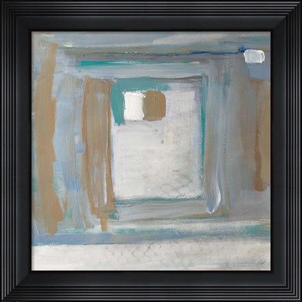 Framed Grey Squares II Print
