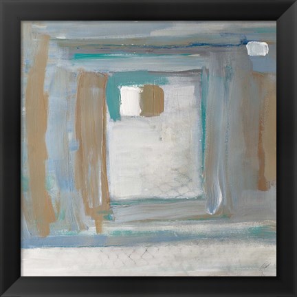 Framed Grey Squares II Print