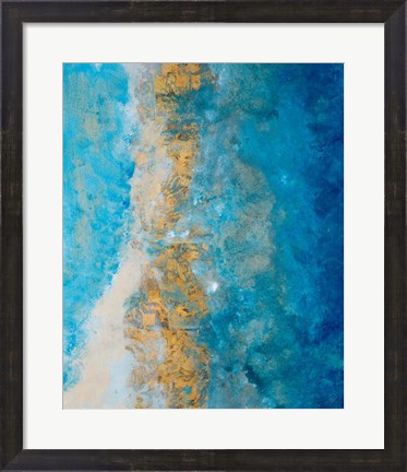 Framed Coastline Vertical Abstract I Print