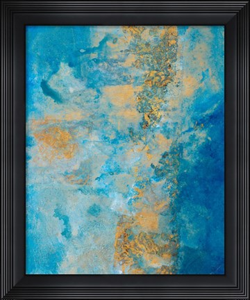 Framed Coastline Vertical Abstract II Print