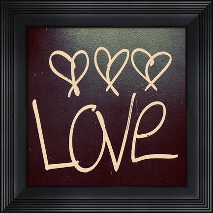 Framed Triple Love and Hope I Print