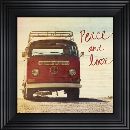 Framed Peace and Love Print