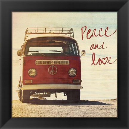 Framed Peace and Love Print