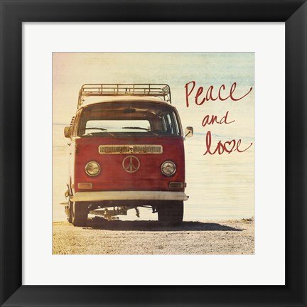 Framed Peace and Love Print