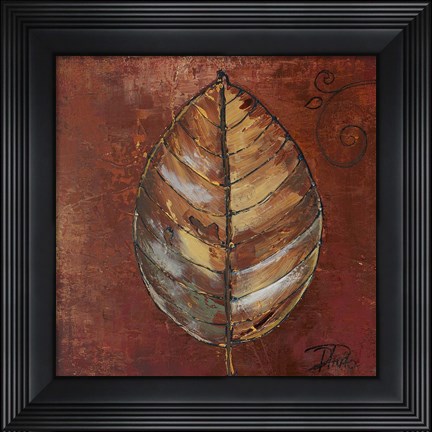 Framed New Leaf IV (russet) Print