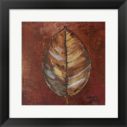 Framed New Leaf IV (russet) Print