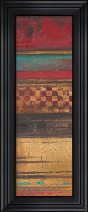 Framed Red Eclectic I Print