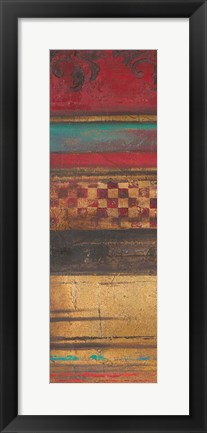 Framed Red Eclectic I Print