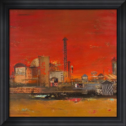 Framed Crazy City I Print