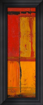Framed Abstraction on Red I Print