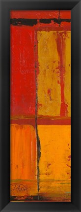 Framed Abstraction on Red I Print