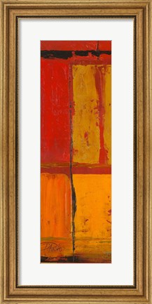 Framed Abstraction on Red I Print