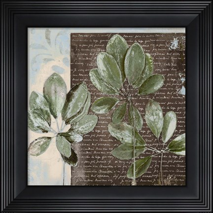Framed Botanica on Blue I Print
