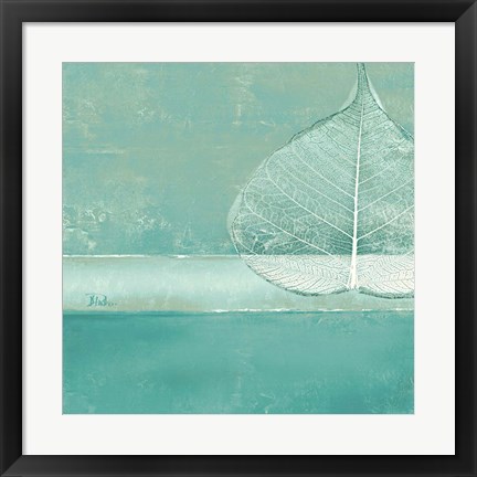 Framed Less is More on Teal I Print