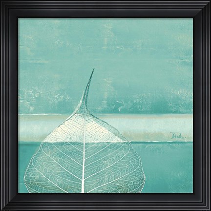 Framed Less is More on Teal II Print