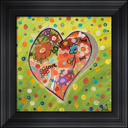 Framed Hearts of Love II Print
