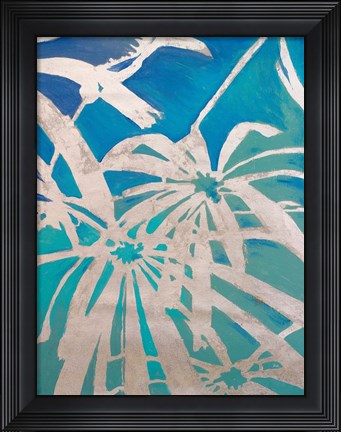 Framed Silver Palms I Print