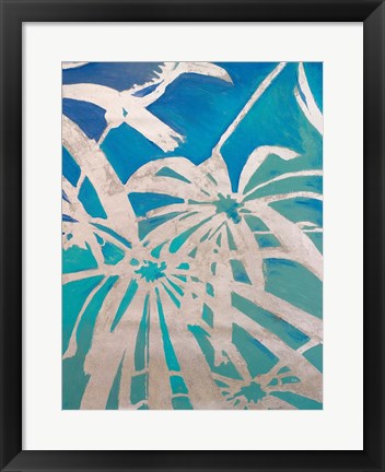 Framed Silver Palms I Print