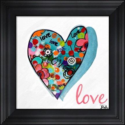 Framed Hearts of Love &amp; Hope II Print