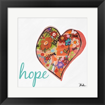 Framed Hearts of Love &amp; Hope I Print