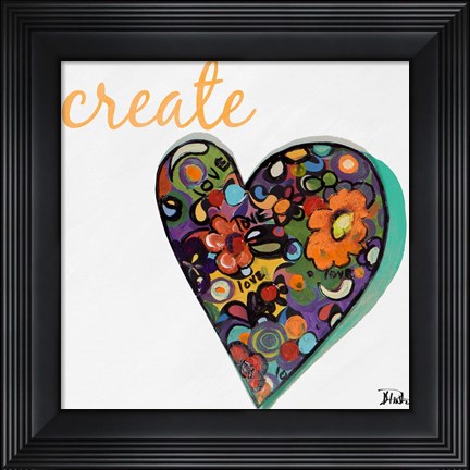 Framed Expressive Heart I Print