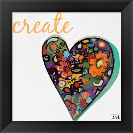 Framed Expressive Heart I Print