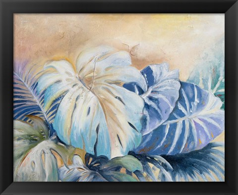 Framed Blue Plants II Print