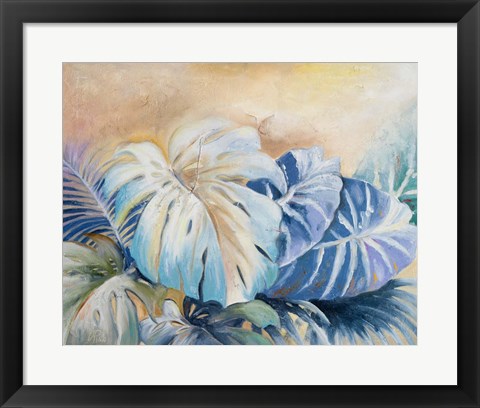 Framed Blue Plants II Print