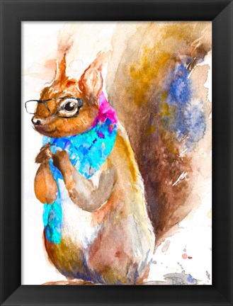 Framed Hipster Squirrel Print