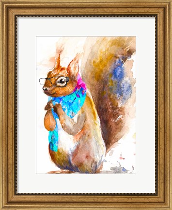 Framed Hipster Squirrel Print