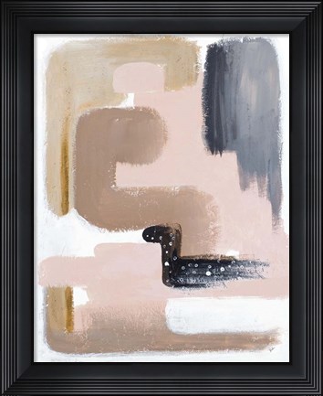 Framed Black Bird Abstract Print