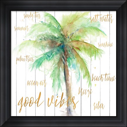 Framed Good Vibes Print