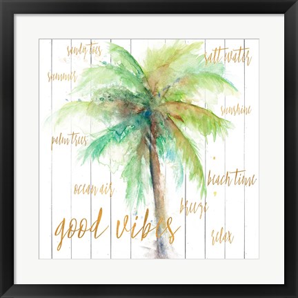 Framed Good Vibes Print