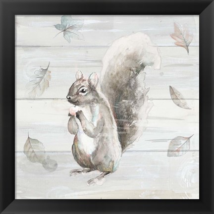 Framed Neutral Squirrel Print