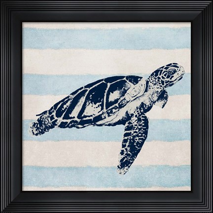 Framed Surf Side Striped III Print
