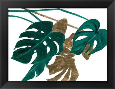 Framed Modern Jungle Leaves I Print