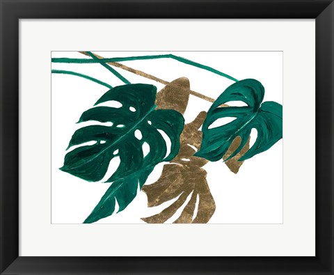 Framed Modern Jungle Leaves I Print