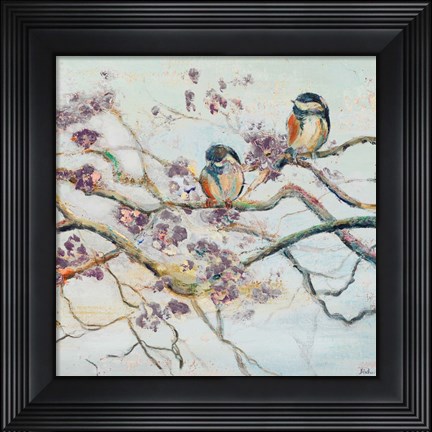 Framed Spring Bird on Branch Print