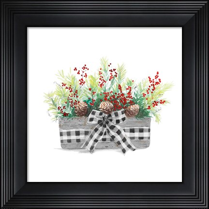 Framed Holiday Flowers II Print
