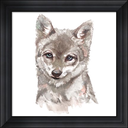 Framed Baby Wolf Print