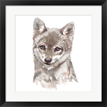 Framed Baby Wolf Print
