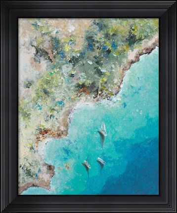 Framed Playa Escondida from Above Print