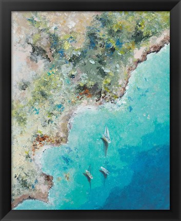 Framed Playa Escondida from Above Print