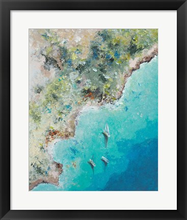 Framed Playa Escondida from Above Print